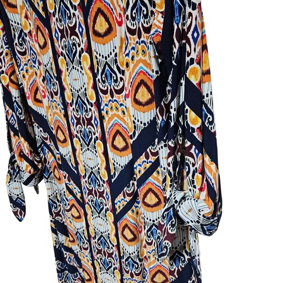 Chicos Colorful Bohemian Tunic Shift Dress Size Large Festival Geometric Boho - Picture 5 of 7
